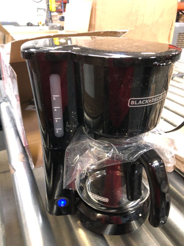 Photo 1 of BLACK+DECKER 5-Cup* Coffee Maker, Compact Design, Black, CM0700B