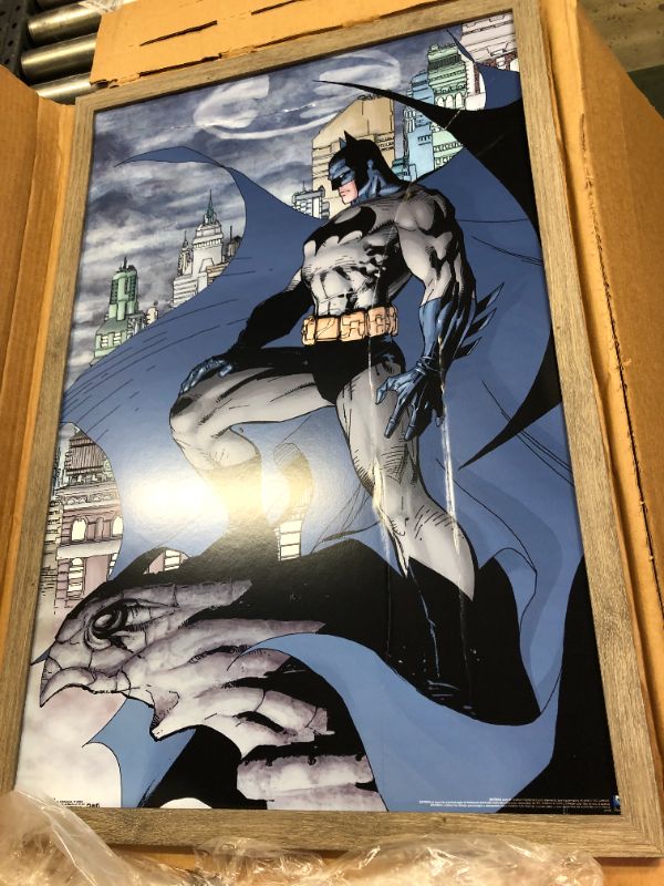 Photo 3 of dc comics batman gargoyle barnwood frame 22.375 x 34