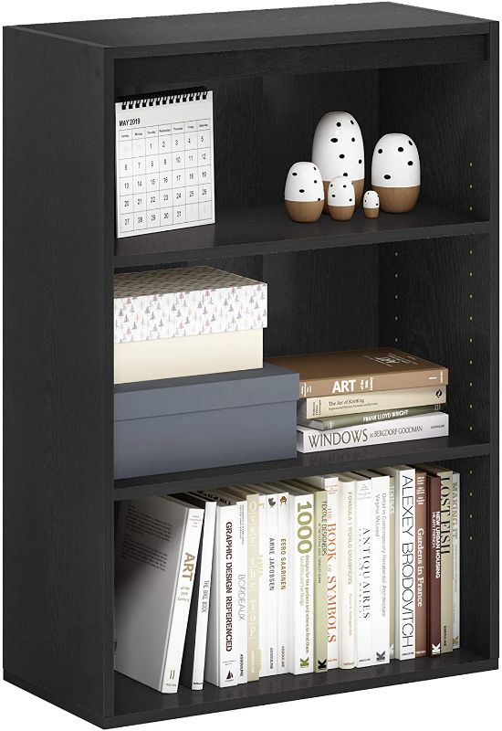 Photo 1 of Furinno Pasir 3-Tier Open Shelf Bookcase, Blackwood
