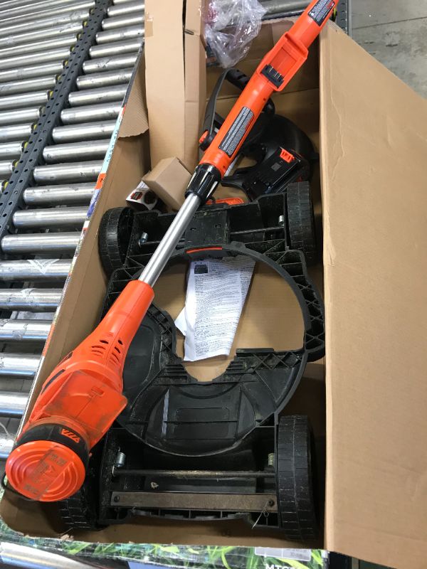 Photo 1 of Black & Decker MTC220 Max Cordless Lithium-Ion 3-in-1 Trimmer/Edger & Mower, Orange/ Black