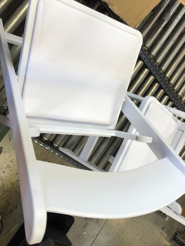 Photo 1 of Flash Furniture Hercules Series Folding Chair - White Resin - 1000LB Weight Capacity Comfortable Event Chair - Light Weight Folding Chair
