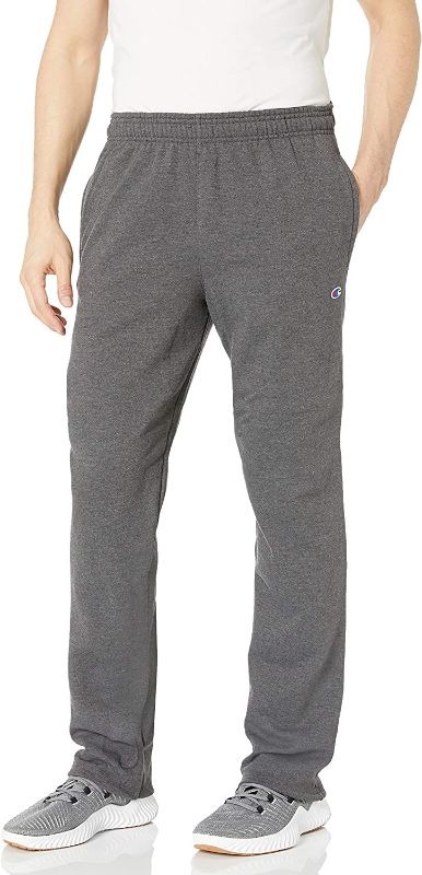 Photo 1 of Champion Men's Powerblend Fleece Sweatpants,Open Bottom Sweatpants for Men (Reg. or Big & Tall) SIZE XL 
