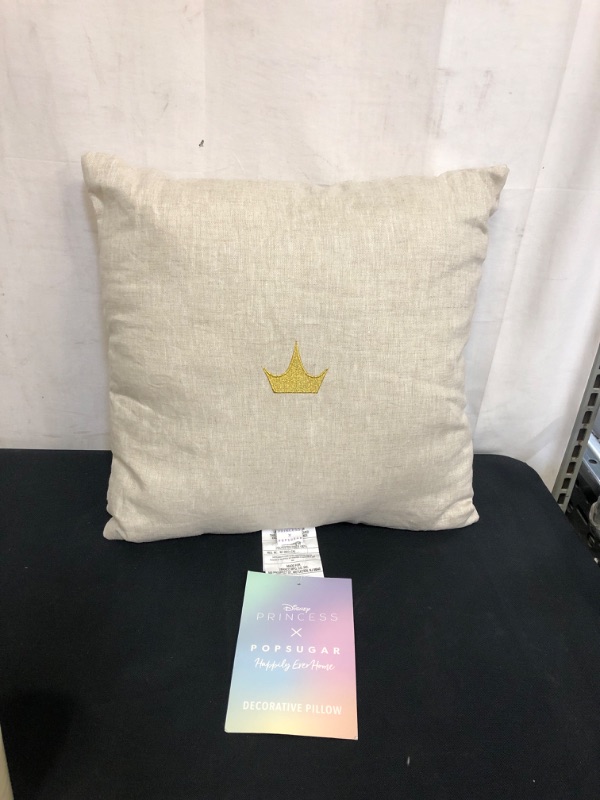 Photo 2 of Disney Princess X POPSUGAR Crown Decor Pillow
