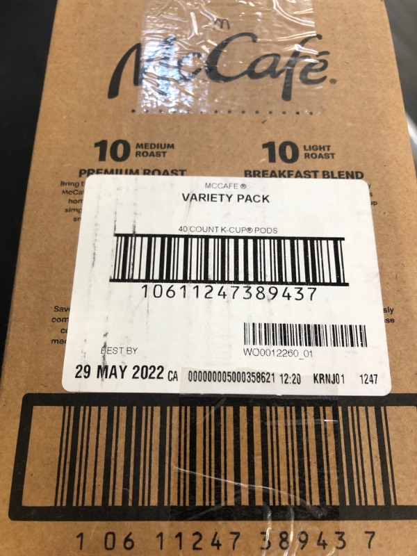 Photo 1 of 40 Ct Mccafé Classic Collection Variety Pack K-Cup® Pods. Coffee - Kosher Single Serve Pods
 EXP 05/29/22 