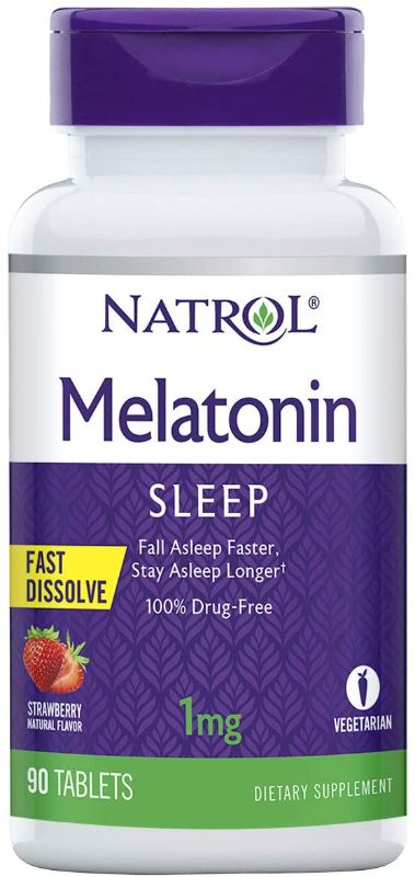 Photo 2 of 2PC LOT, XRAY Brain Power Booster, 30 Count EXP 08/22, Natrol Melatonin Fast Dissolve Tablets, Helps You Fall Asleep Faster, Stay Asleep Longer, Easy to Take, Dissolves in Mouth, Strengthen Immune System, Maximum Strength, Strawberry Flavor, 1mg, 90 Count