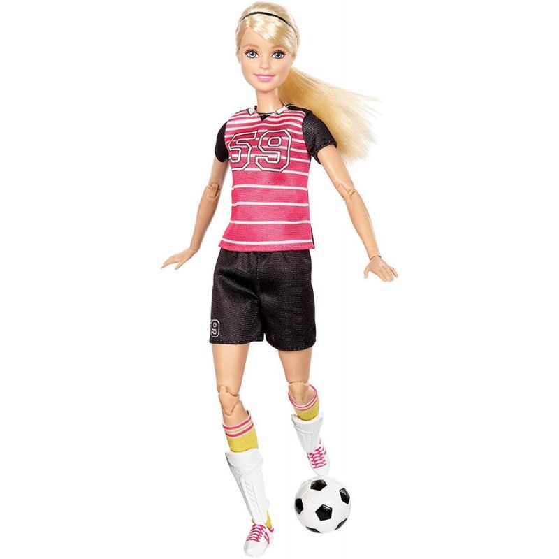 Photo 1 of Barbie Made to Move Soccer Player Doll Ultra Flexibility & Soccer Ball

