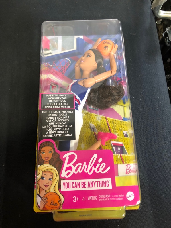 Photo 2 of Barbie Made to Move Basketball Player Doll Brunette
