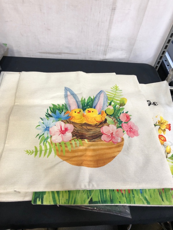 Photo 1 of 4PC EASTER PILLOW CASE COVERS 