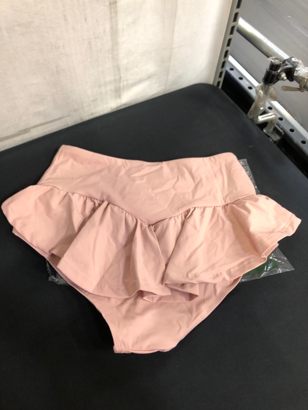 Photo 2 of BLUSH PINK HIGH WAISTED SWIMSUIT BOTTOMS, SIZE M 