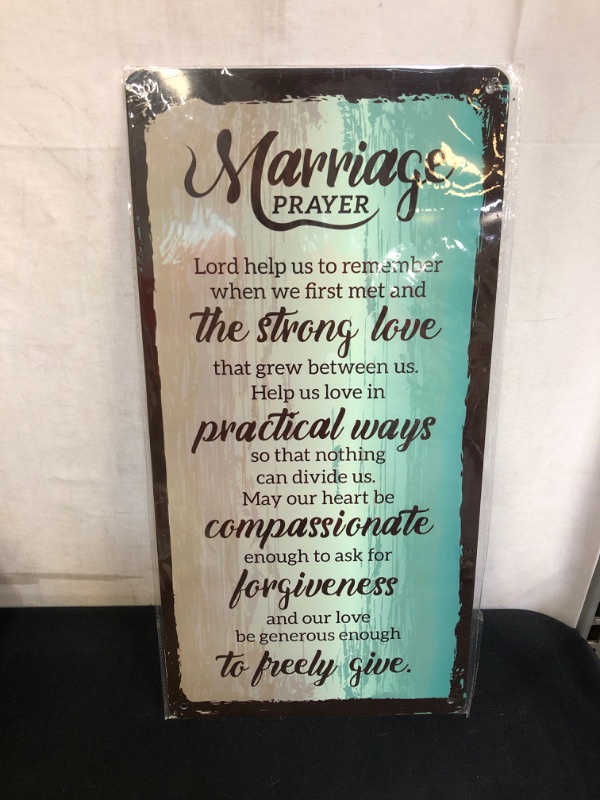 Photo 2 of  Couple Bridal Shower Gifts for Bride Engagement Gifts Anniversary Gifts Valentine‘s Day Present for Husband and Wife Newlywed Marriage Gift Metal Sign