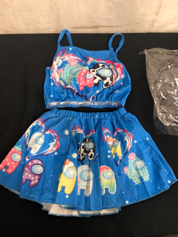 Photo 1 of GIRLS 2PC SWIMSUIT, AMOUNG US PRINT, SIZE 10/12
