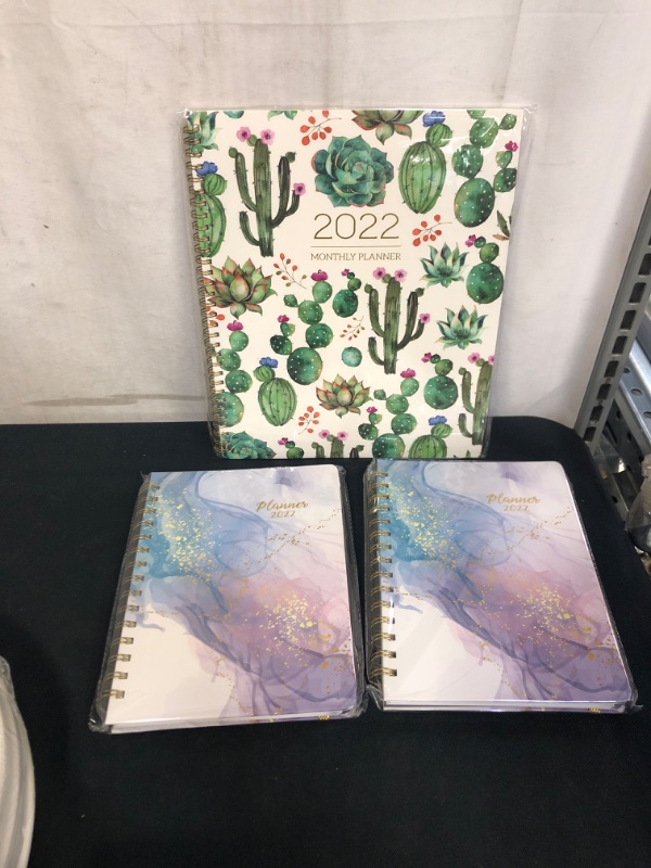 Photo 1 of 3PC LOT, VARIOUS 2022 MONTHLY PLANNERS