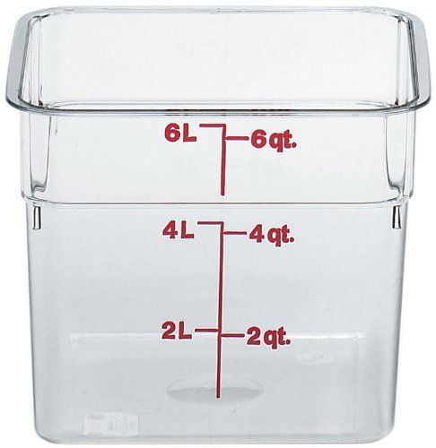 Photo 1 of Cambro Manufacturing 6SFSCW135 CamSquare Container Clear 6 Qt (1 EACH)
