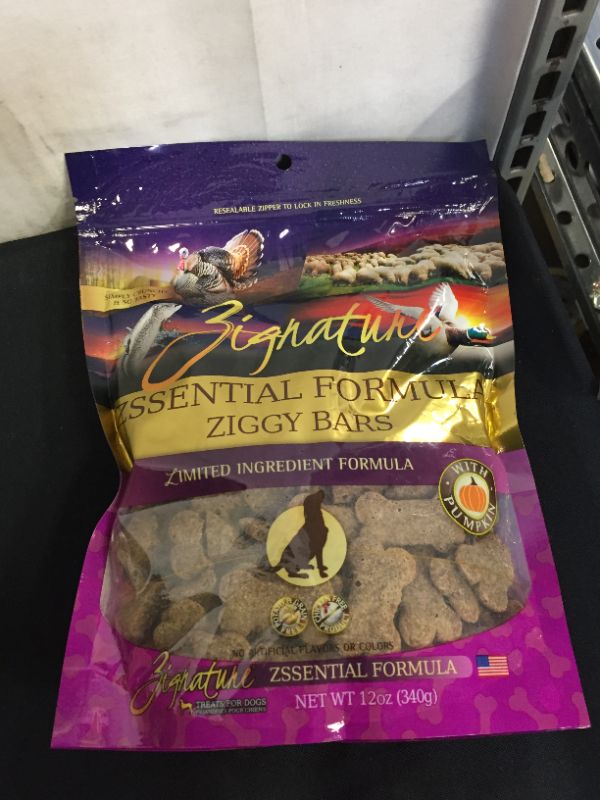 Photo 2 of 
Zignature Zssential Limited Ingredient Formula Biscuit Dog Treat 12oz
EXP july 17 2022