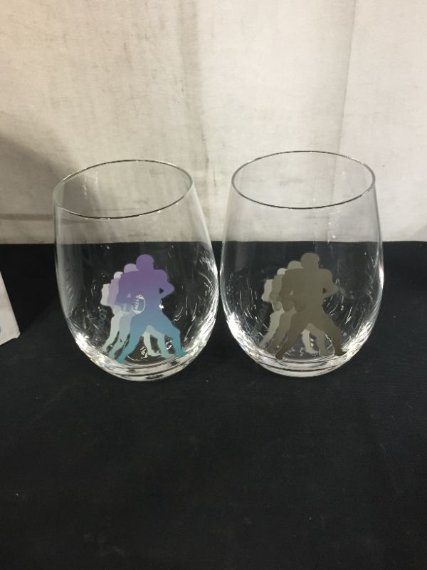 Photo 3 of 2 pack wine glasses foot ball 