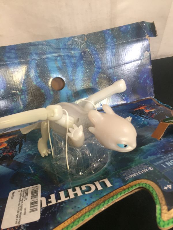 Photo 3 of Dreamworks Dragons, Lightfury Deluxe Dragon with Lights and Sounds, for Kids Aged 4 and Up
(box is damaged but item is sealed)