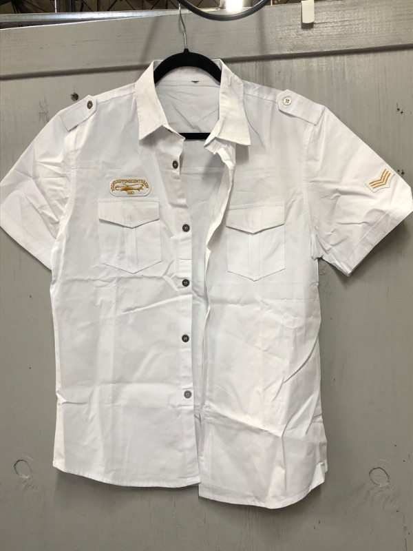 Photo 1 of MENS BUTTON UP SHIRT XS WHITE