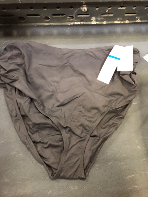 Photo 2 of Anne Cole Women's High Waist to Fold Over Shirred Bikini Bottom Swimsuit XL
