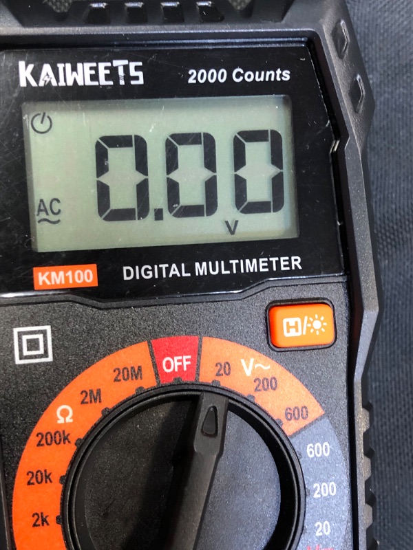 Photo 1 of KAIWEETS Digital Multimeter with Case, DC AC Voltmeter, Ohm Volt Amp Test Meter and Continuity Test Diode Voltage Tester for Household Outlet, Automotive Battery Test (Anti-Burn with Double Fuses)