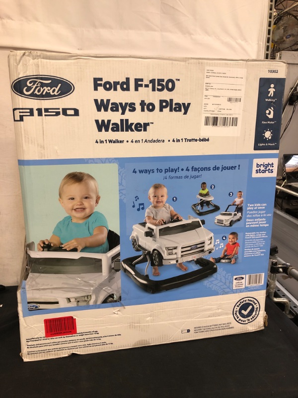 Photo 2 of Bright Starts 10302-1 3 Ways To Play Ford F150 Baby Walker – White
