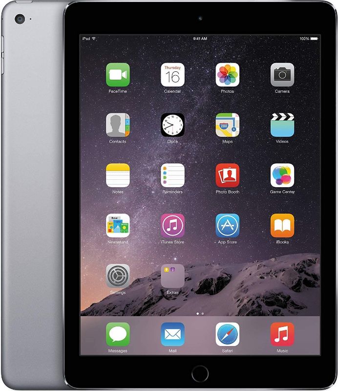 Photo 1 of Apple MGL12LL/A iPad Air 2 Gray 9.7-Inch Retina Display, 16GB, Wi-Fi (Renewed)
