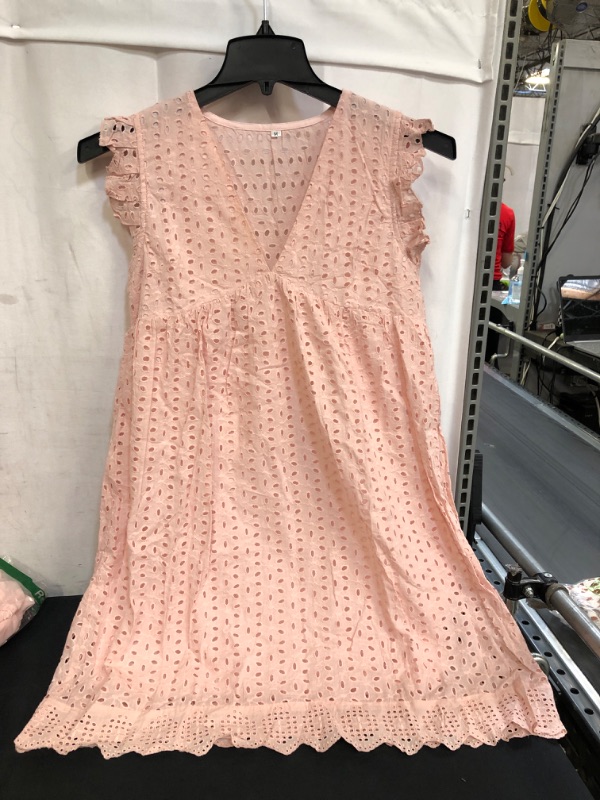 Photo 1 of WOMENS PINK DRESS, NO STRETCH, SIZE M 
