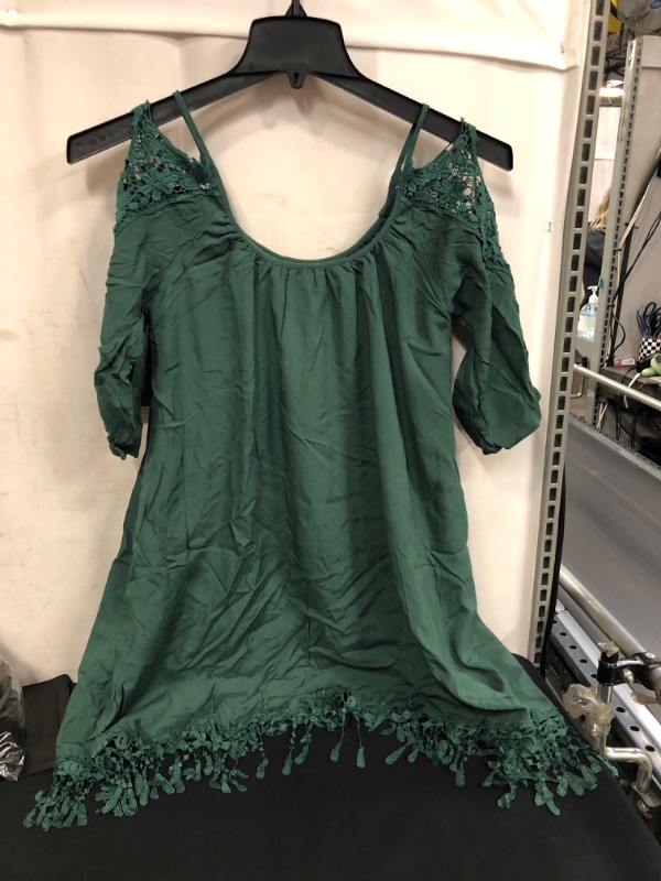 Photo 1 of WOMENS FASHION GREEN DRESS, SIZE S 