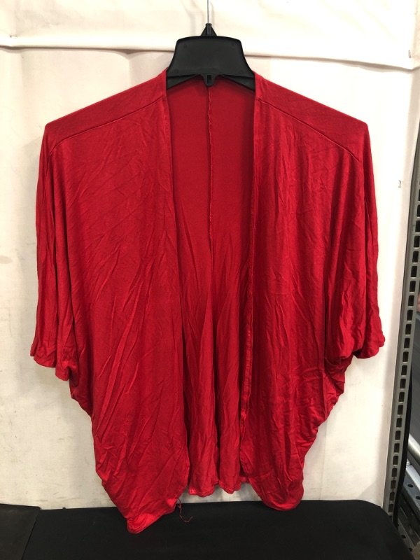 Photo 1 of RED OPEN FRONT CARDIGAN, SIZE L 