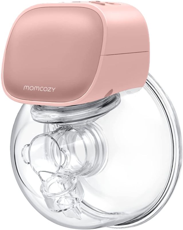 Photo 1 of Momcozy Wearable Breast Pump - Hands-Free Breast Pump with 2 Mode & 5 Levels, Portable Electric Wearable Breast Pump, Painless Breastfeeding Breastpump Can Be Worn in-Bra, 24mm Pink
