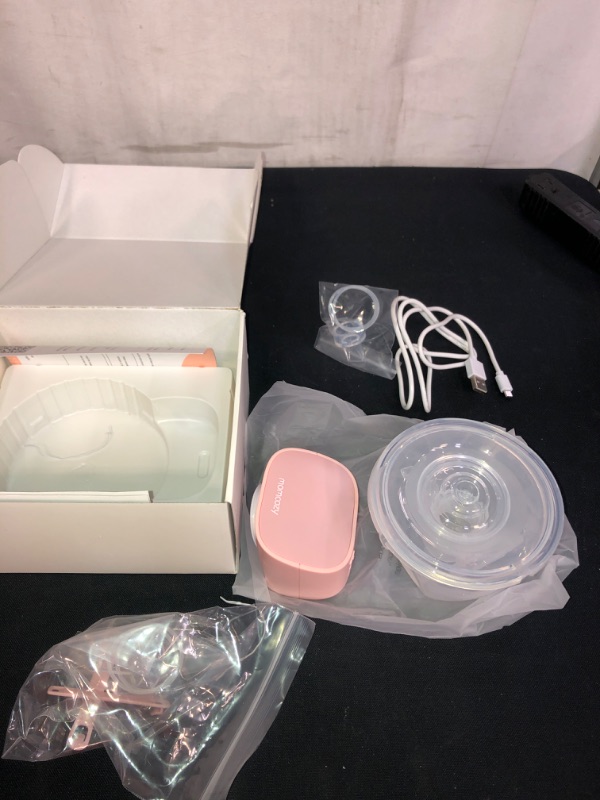 Photo 2 of Momcozy Wearable Breast Pump - Hands-Free Breast Pump with 2 Mode & 5 Levels, Portable Electric Wearable Breast Pump, Painless Breastfeeding Breastpump Can Be Worn in-Bra, 24mm Pink
