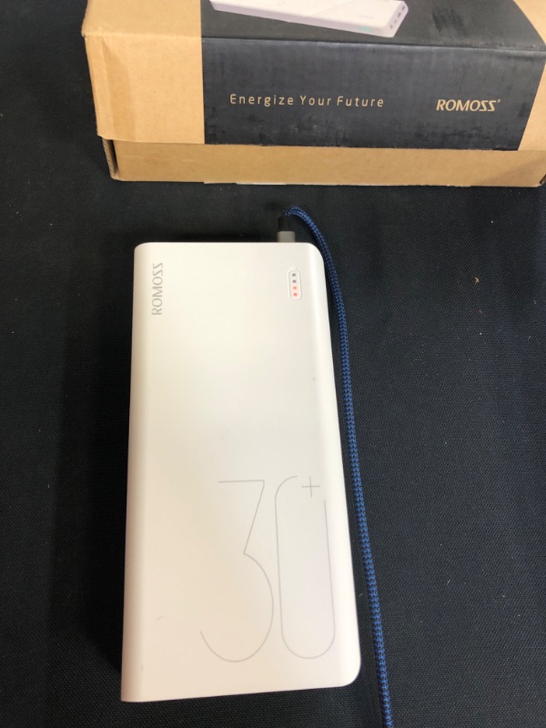 Photo 2 of ROMOSS 30000mAh Power Bank Sense 8+, 18W PD USB C Portable Charger with 3 Outputs & 3 Inputs External Battery Pack Cell Phone Charger Battery Compatible with iPhone 13 12, Samsung Galaxy iPad and More
