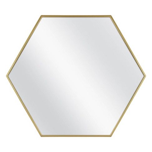 Photo 1 of 30" x 26" Metal Hexagon Mirror MDF Back - Project 62™

