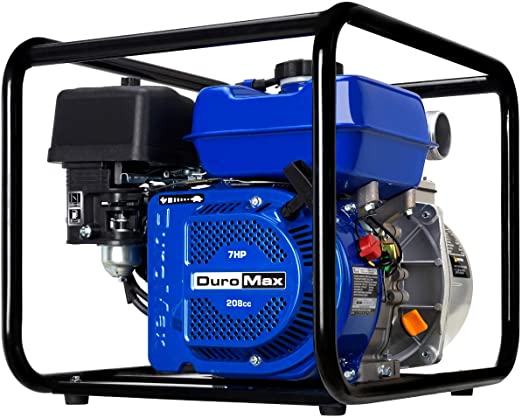 Photo 1 of DuroMax XP652WP 208cc 158-Gpm 3600-Rpm 2-Inch Gasoline Engine Portable Water Pump, 50 State Approved, XP652WP, Blue
