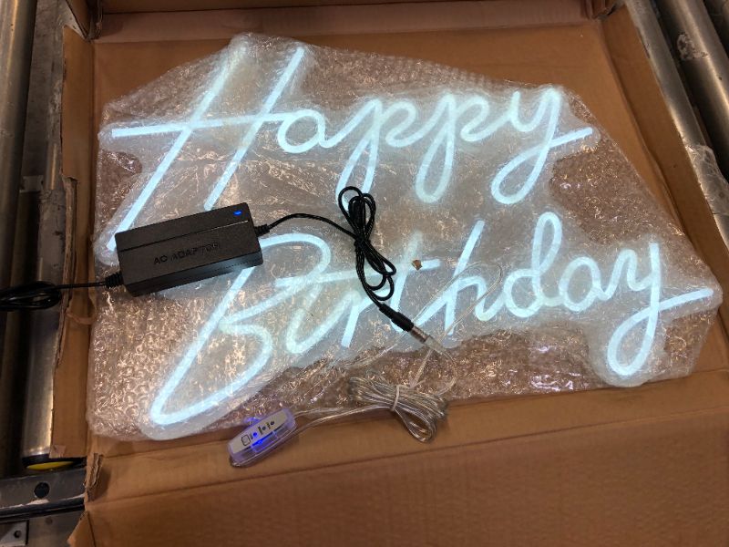 Photo 2 of Happy Birthday neon sign 