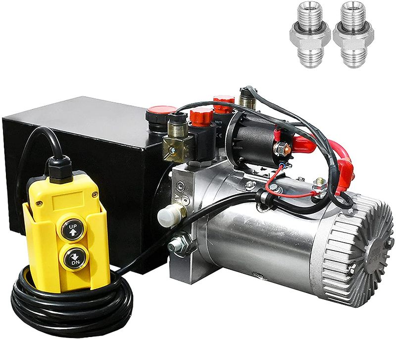 Photo 1 of 12V Hydraulic Pump /Hydraulic power unit/Electric dump trailer power unit (Double Acting 6 Quart )
