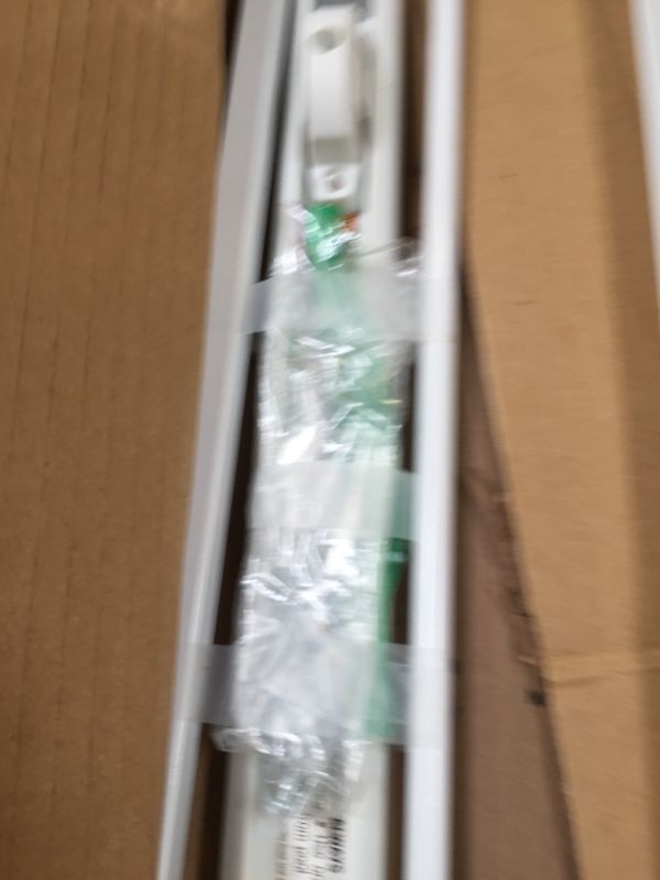 Photo 2 of Generic White Metal Baby Gate. Not In Original Box Packaging. Box Packaging Damaged, Hardware Not in OG Packaging. Missing Hardware