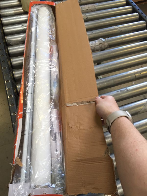 Photo 1 of Retractable Baby Gate Dog Gate - Wiscky Extra Wide Safety Gates for Babies and Pet 33" Tall, Extends to 59" Wide, Easy to Roll and Latch Dogs Gate for Doorways, Stairs, Hallways Indoor/Outdoor (White). Box Packaging Damaged, Item is New
