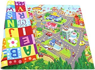 Photo 1 of Baby Care Play Mat - Playful Collection - Play Mat for Infants – Non-Toxic Baby Rug – Cushioned Baby Mat Waterproof Playmat – Reversible Mat (Large, Zoo Town) Box Packaging Damaged, Minor Use
