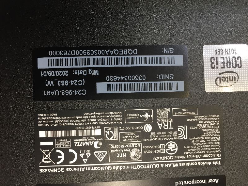 Photo 4 of Acer Aspire C24-963-UA91 AIO Desktop, 23.8" Full HD Display, 10th Gen Intel Core i3-1005G1, 8GB DDR4, 512GB NVMe M.2 SSD, 802.11ac Wi-Fi 5, Wireless Keyboard and Mouse, Windows 10 Home
