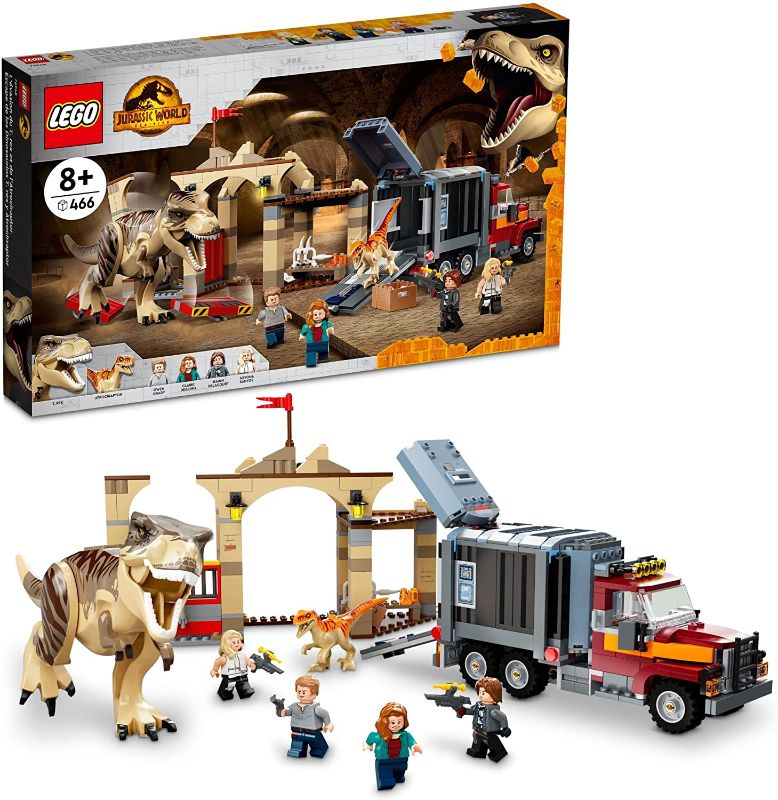 Photo 1 of LEGO Jurassic World Dominion T. rex & Atrociraptor Dinosaur Breakout 76948 Building Toy Set for Kids Aged 8 and up (461 Pieces)
