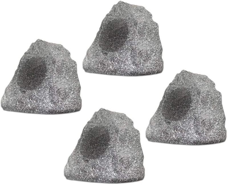 Photo 1 of Theater Solutions 4R4G New Wired Outdoor Garden Waterproof Granite Rock Patio Speakers (set of 4)
