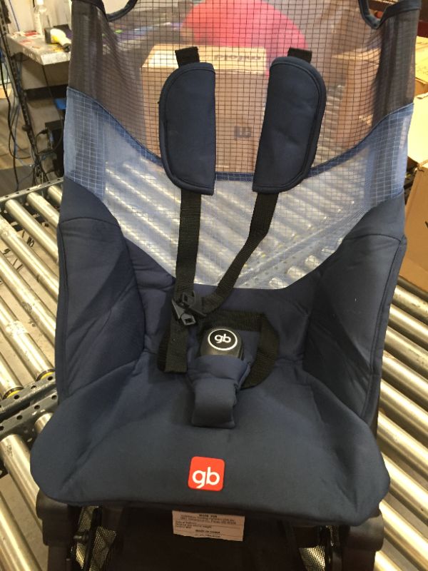 Photo 4 of gb Pockit Air All Terrain Ultra Compact Lightweight Travel Stroller with Breathable Fabric in Night Blue 
