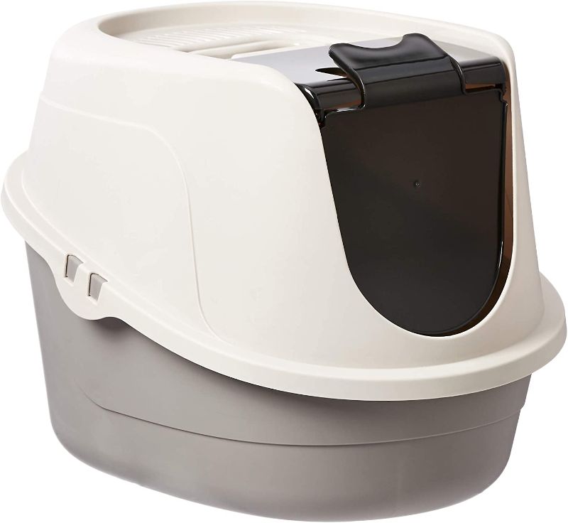 Photo 1 of Amazon Basics No-Mess Hooded Cat Litter Box 