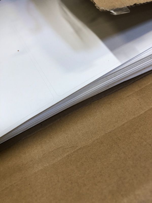 Photo 2 of enKo - 5-1/2 x 8-1/2 Inch Label - White Blank - 2 Per Sheet Half Shipping Labels for Laser Inkjet Printer (550 Sheets, 1100 Labels)

