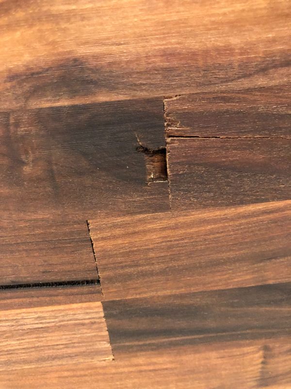 Photo 1 of John Boos WALKCT-BL3625-V Blended Walnut Counter Top with Varnique Finish, 1.5" Thickness, 36" x 25"---SMALL CHIPS ON WOOD ON ONE SIDE---
