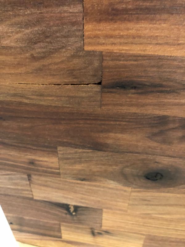 Photo 7 of John Boos WALKCT-BL3625-V Blended Walnut Counter Top with Varnique Finish, 1.5" Thickness, 36" x 25"---SMALL CHIPS ON WOOD ON ONE SIDE---
