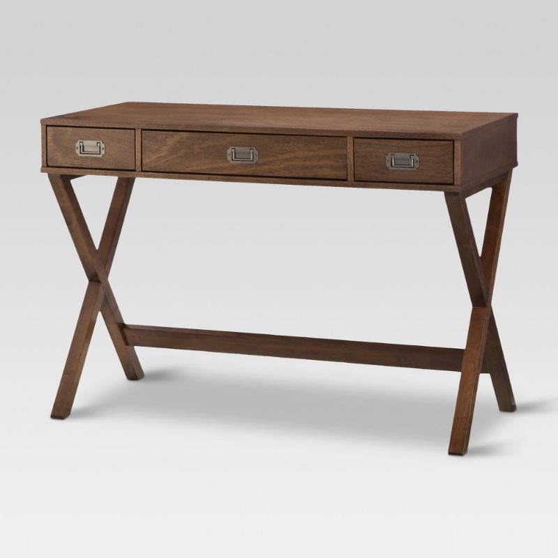 Photo 1 of Campaign Wood Writing Desk with Drawers - Threshold™

