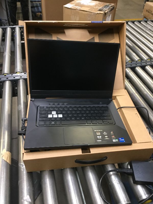 Photo 4 of ASUS TUF DASH 15 (2021) ULTRA SLIM GAMING LAPTOP, 15.6” 144HZ FHD, GEFORCE RTX 3050 TI, INTEL CORE I7-11370H, 8GB DDR4, 512GB PCIE NVME SSD, WI-FI 6, WINDOWS 10, ECLIPSE GREY COLOR, TUF516PE-AB73. NON FUNCTIONAL, WOULD NOT TURN ON. SELLING FOR PARTS
