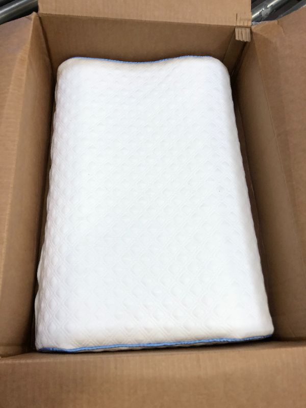 Photo 1 of 15x23inch foam memory pillow.  used, hair found on item.