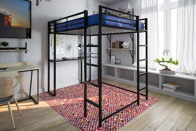 Photo 1 of DHP Abode Full Size Metal Loft Bed, Black